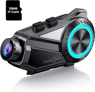 FreedConn R1 PRO Motorcycle Bluetooth Headset with 2K Camera
