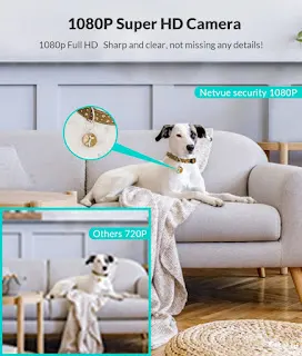 NETVUE Indoor Camera for Homes, Business, Baby, Pets, Dogs