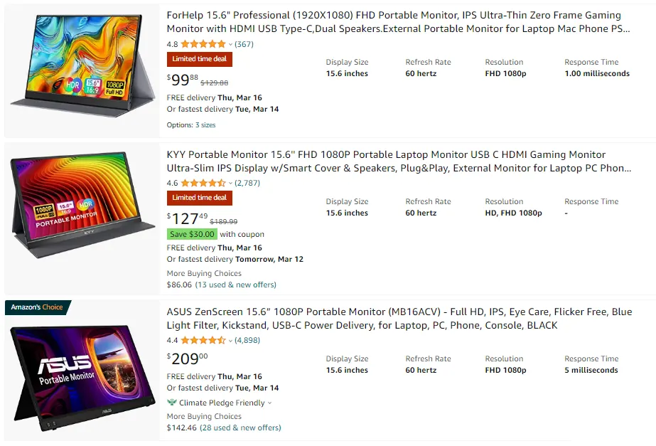 ForHelp 15.6 inch Professional FHD Portable Monitor Review