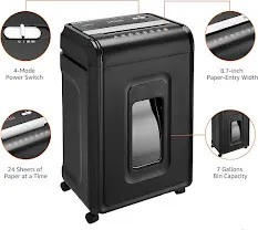 Amazon Basics 24 Sheet Cross Cut Paper CD and Credit Card Shredder Amazon Basics 24 Sheet Cross Cut Paper CD and Credit Card Shredder