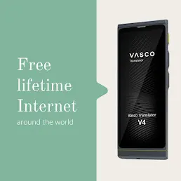 Vasco V4 translator also comes with free lifetime internet