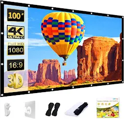 AAJK 100 Inch Projection Screen