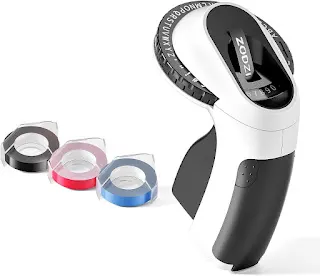 Zodzi Embossing Label Maker Machine with Tapes