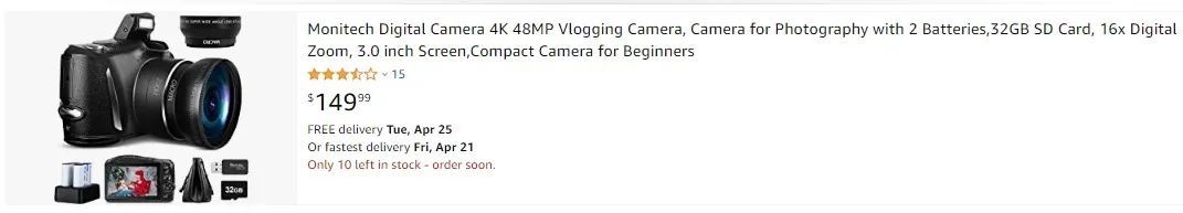 Monitech DSLR Camera: Review
