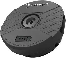 DIAMOND AUDIO DASTX12 11 Inch Subwoofer Shallow Active Spare Tire Powered with Wired Remote